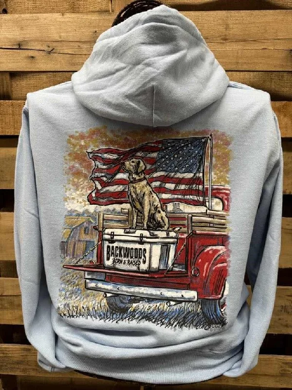 Backwoods USA American Dog Long Sleeve Unisex Hoodie