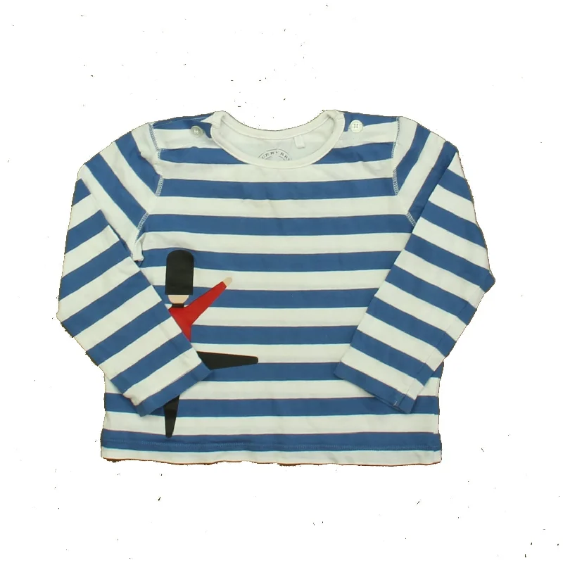 Burberry Boys Blue | White | Red Soldier Long Sleeve T-Shirt