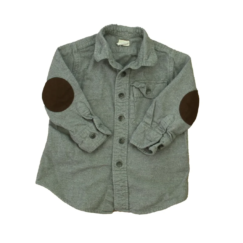 Crewcuts Boys Gray Button Down Long Sleeve