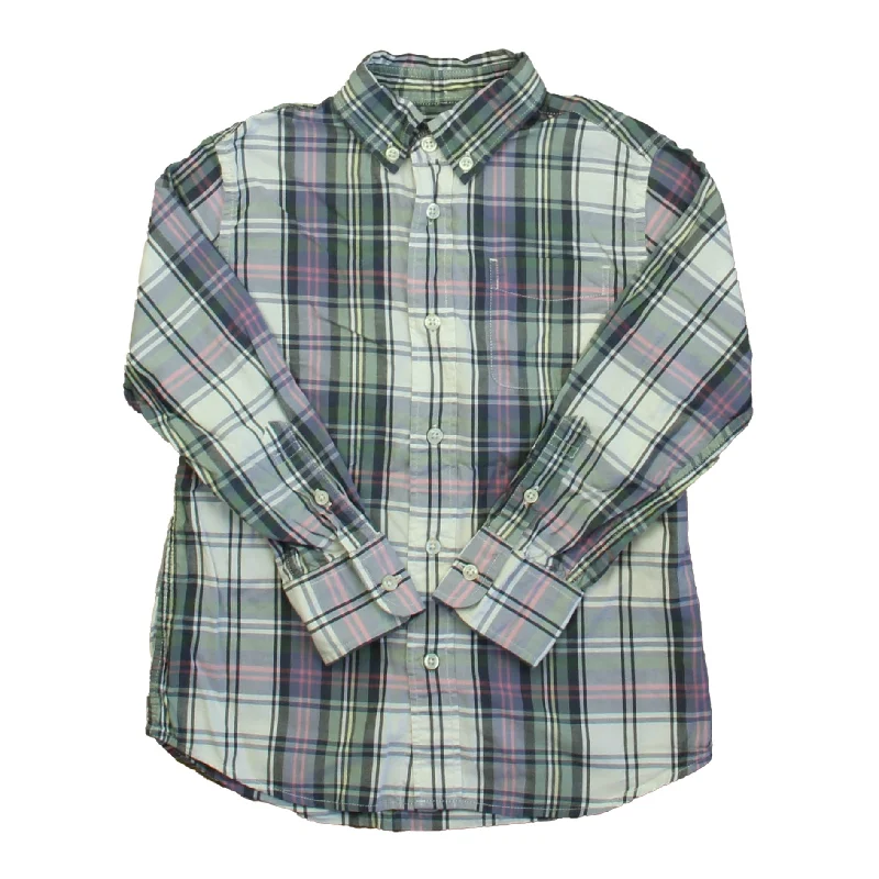 Crewcuts Boys Green | Blue | Plaid Button Down Long Sleeve