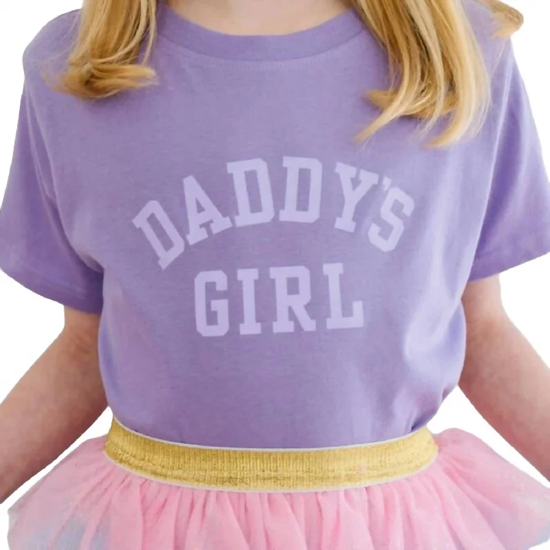 Daddys Girl Short Sleeve T-Shirt In Lavender