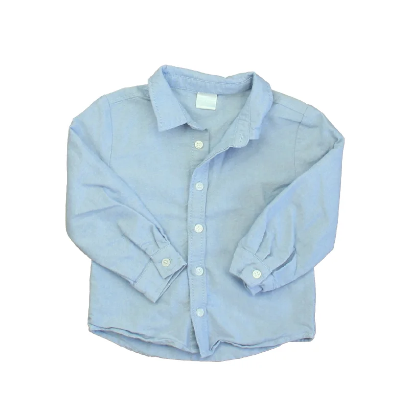 Edghill Collection Boys Blue Button Down Long Sleeve