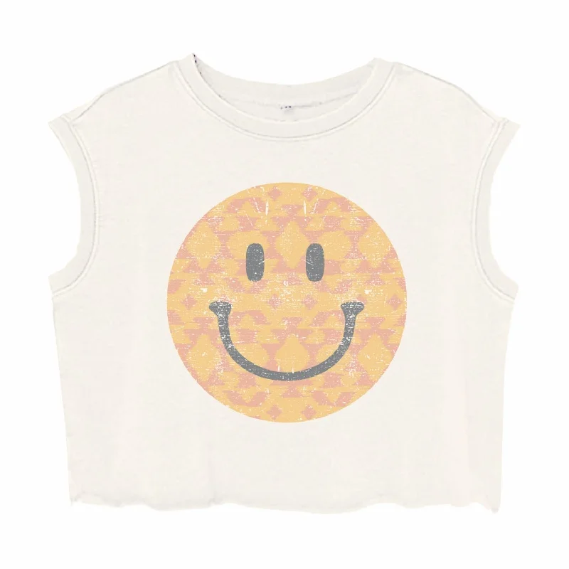 Girls Boxy Muscle T-Shirt In Happy Camper