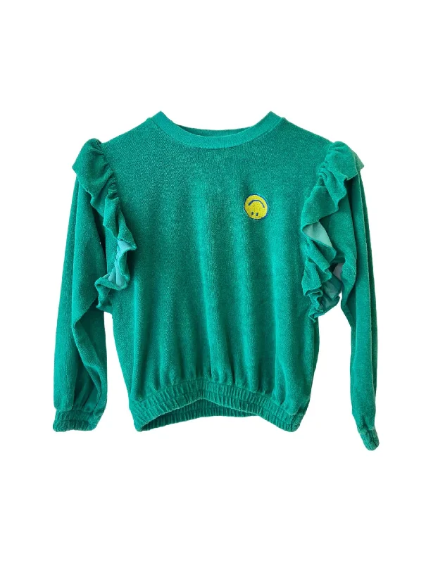 Girl's Smiley Terry Sweatshirt In Greenlake