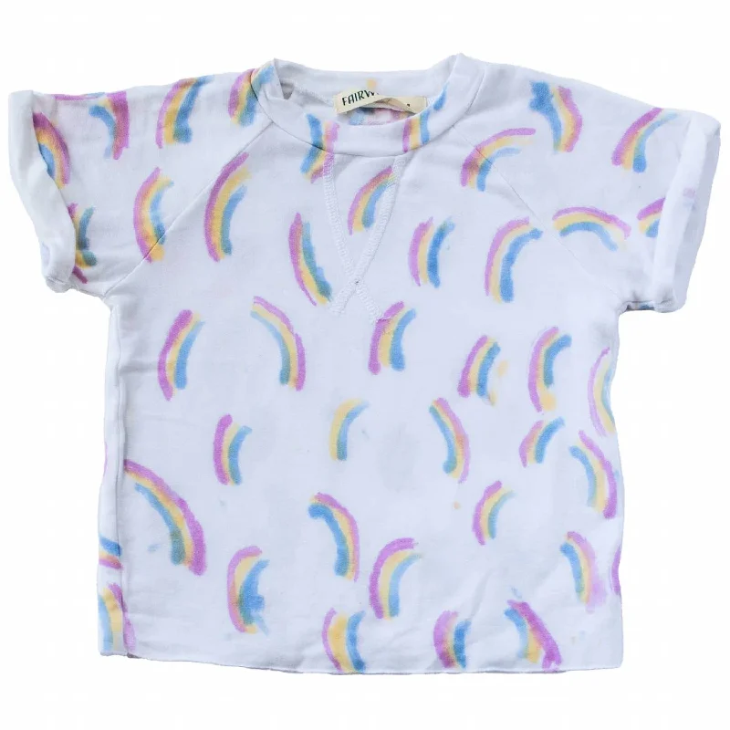 Girl's Surfrider Tee Top In Rainbow