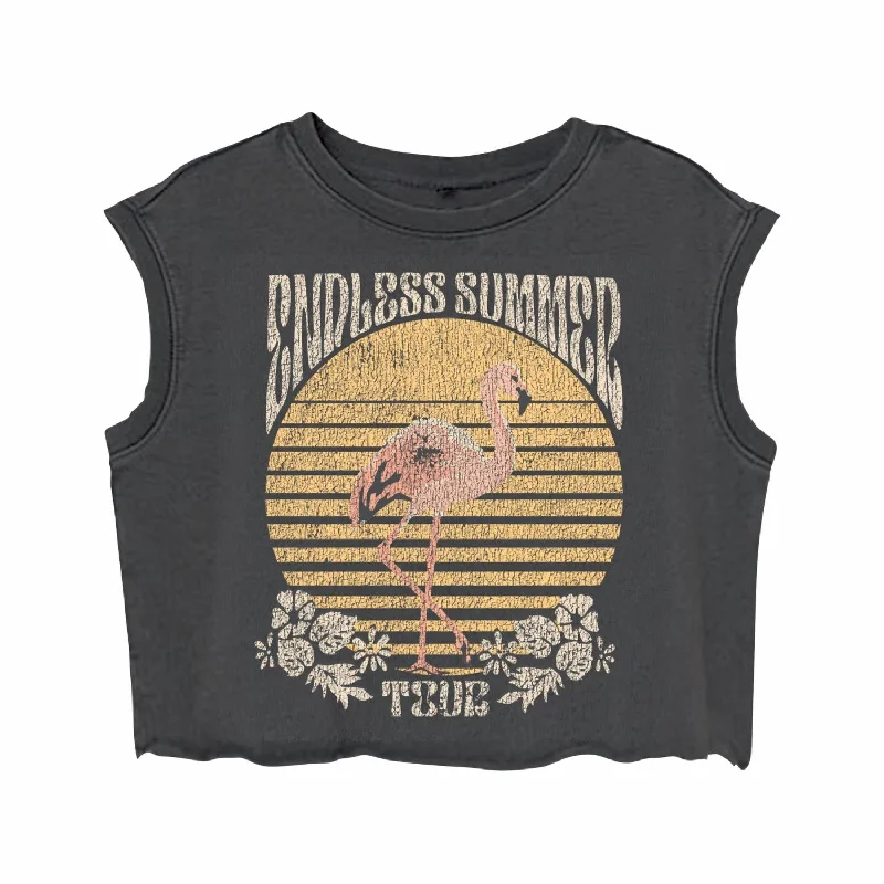 Girls Tiny Whales Boxy Muscle T-Shirt In Endless Summer Tour