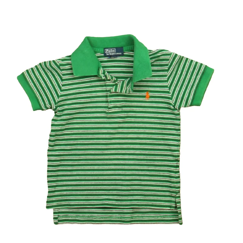 Ralph Lauren Boys Green Stripe Polo Shirt