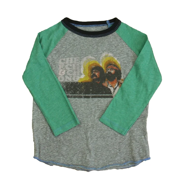 Rowdy Sprout Boys Green | Gray Cheech & Chong Long Sleeve T-Shirt