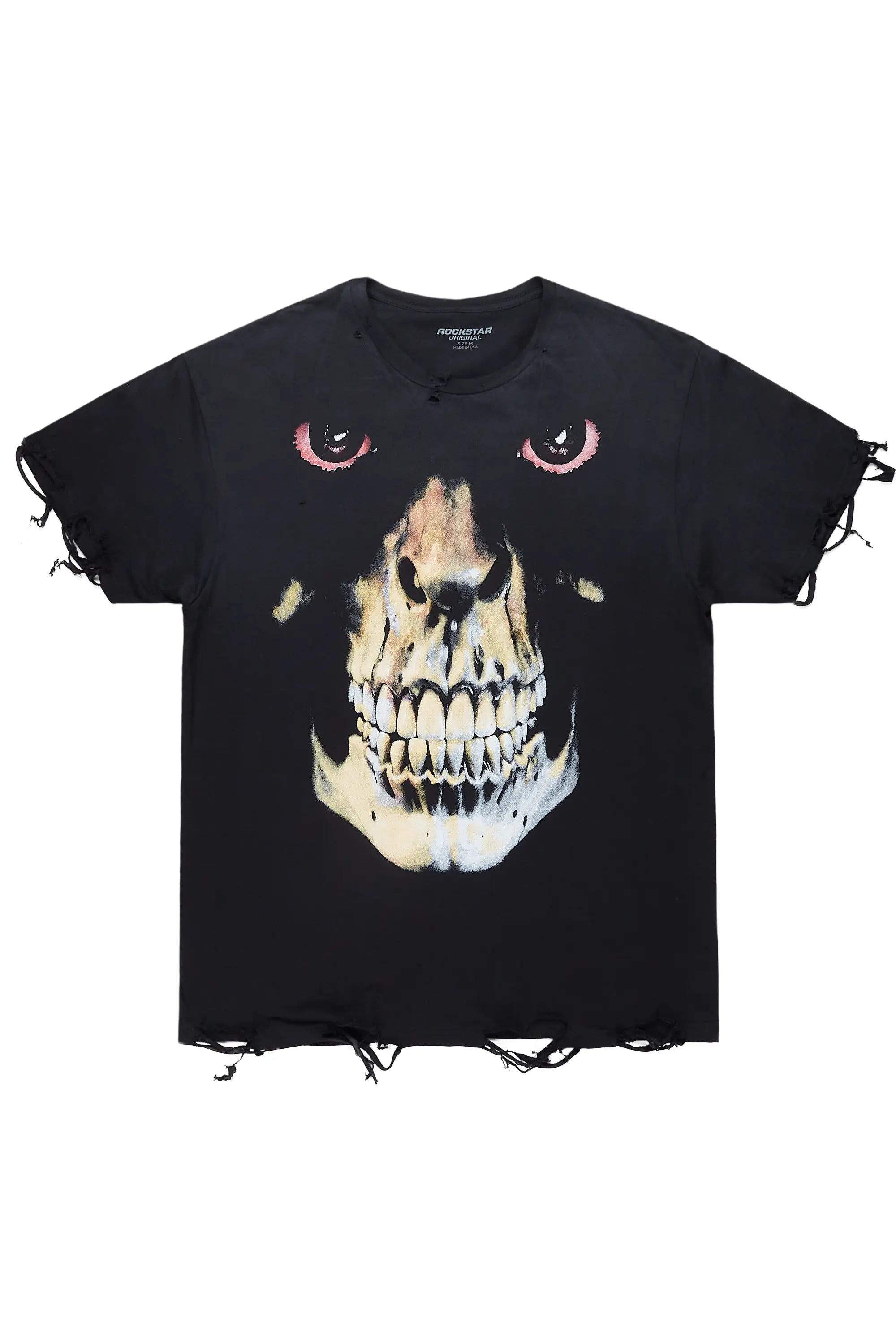 Dunebi Black Oversized Graphic T-Shirt